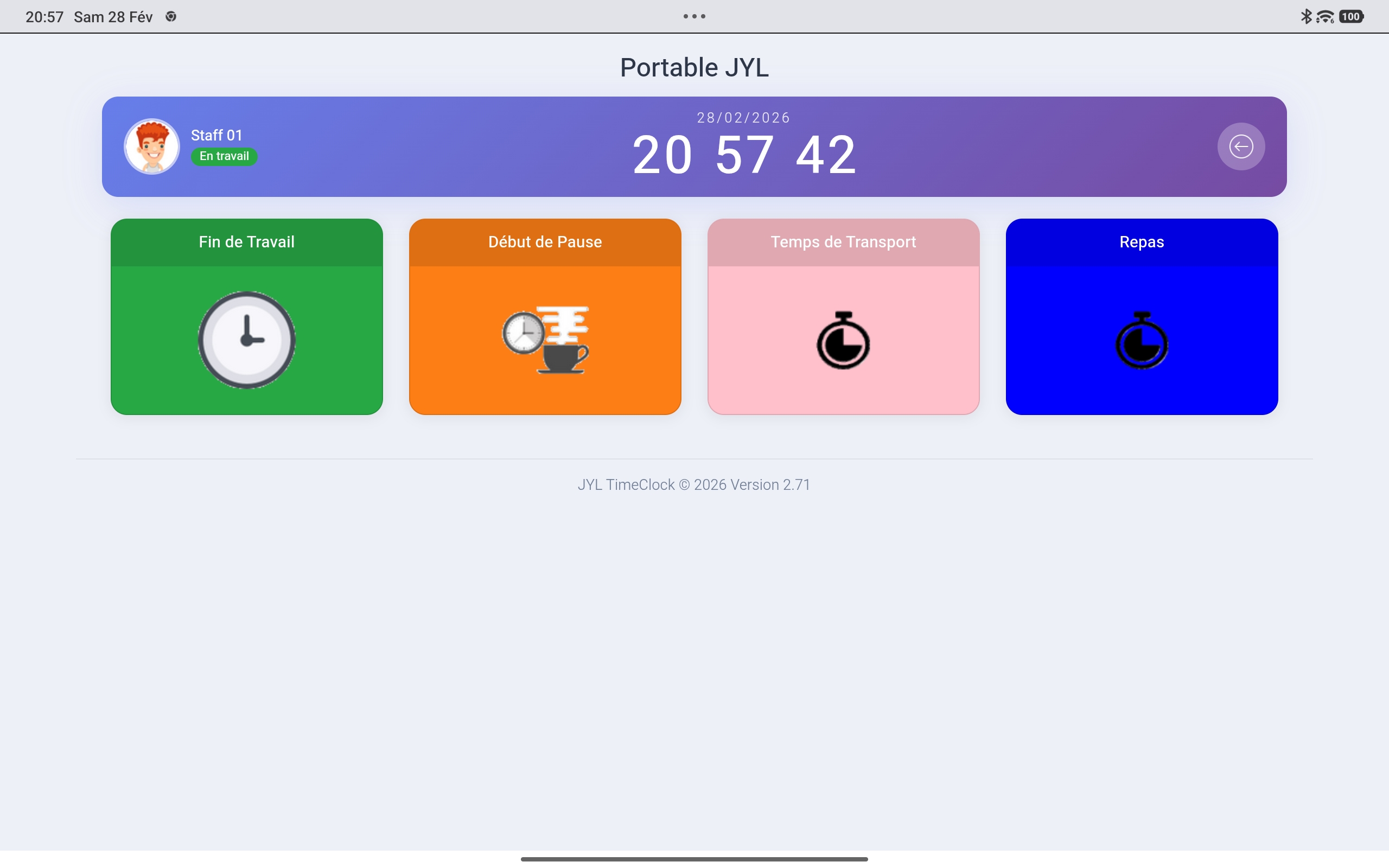 JYL TimeClock Connect — attendance report