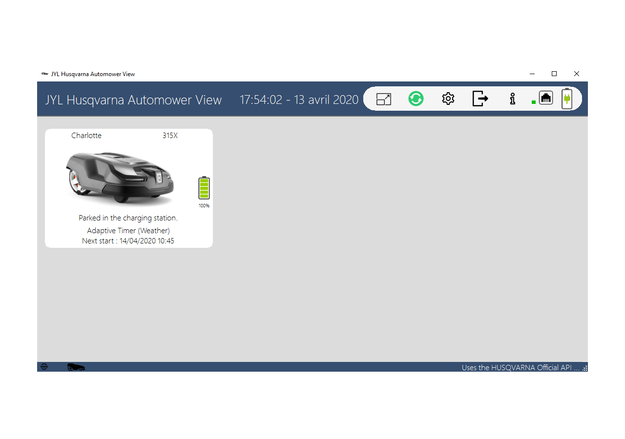 JYL Automower View Light Interface