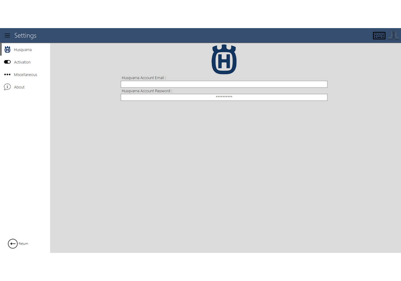 Husqvarna Settings
