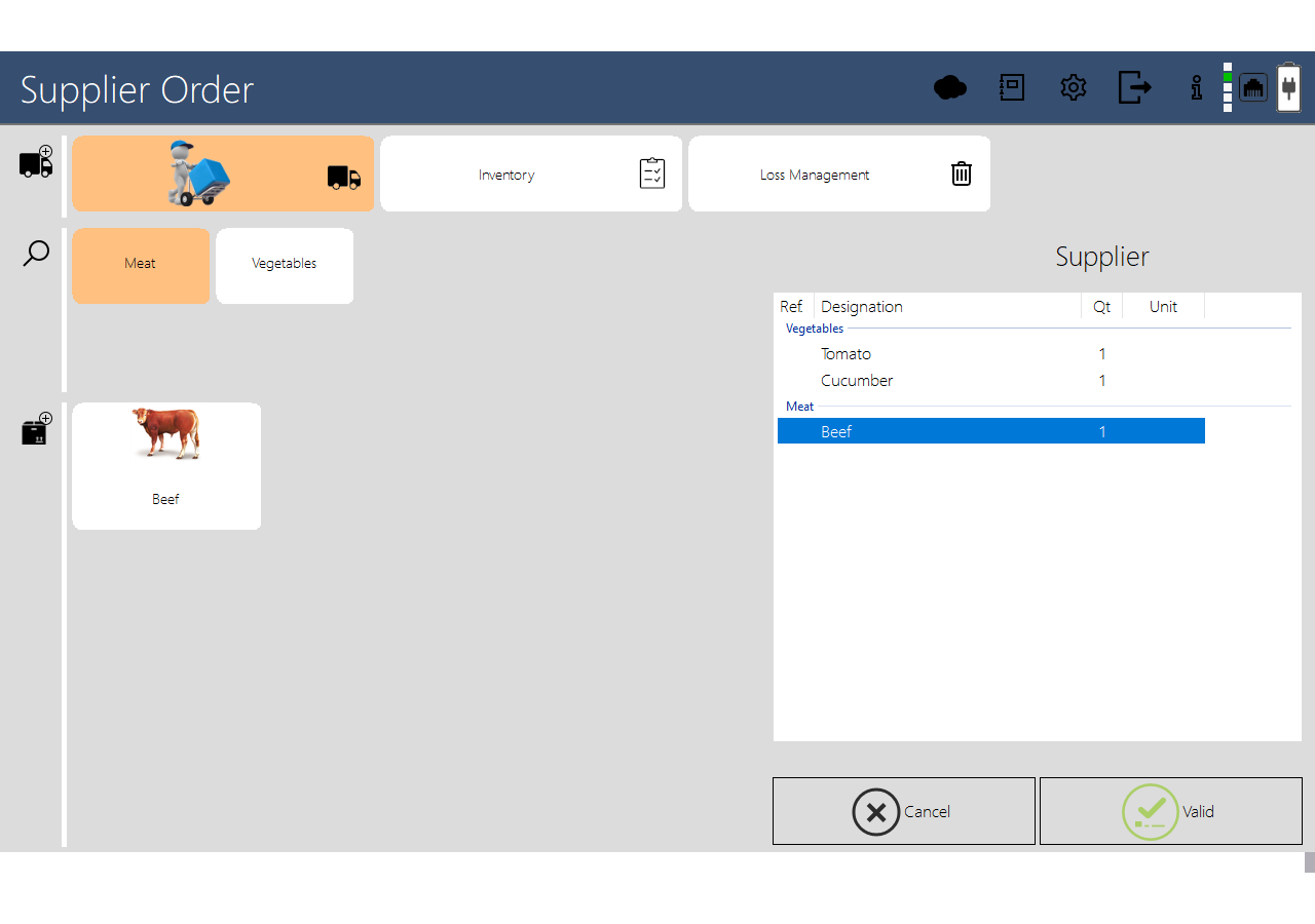 Order overview