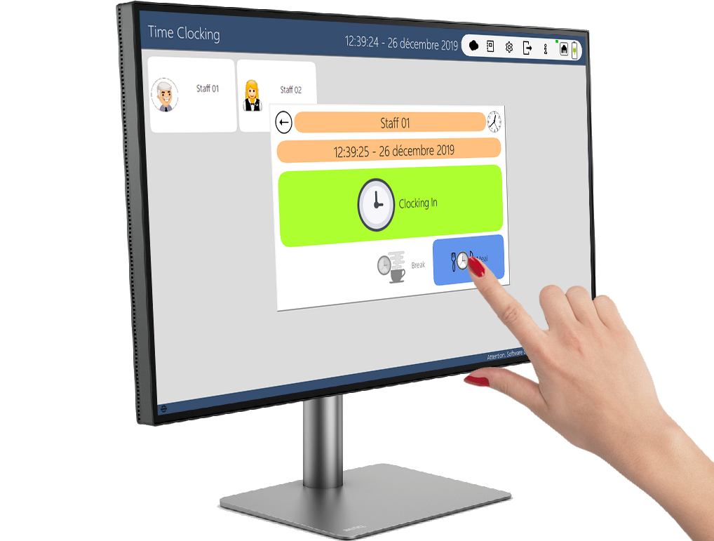 JYL TimeClock Interfaccia